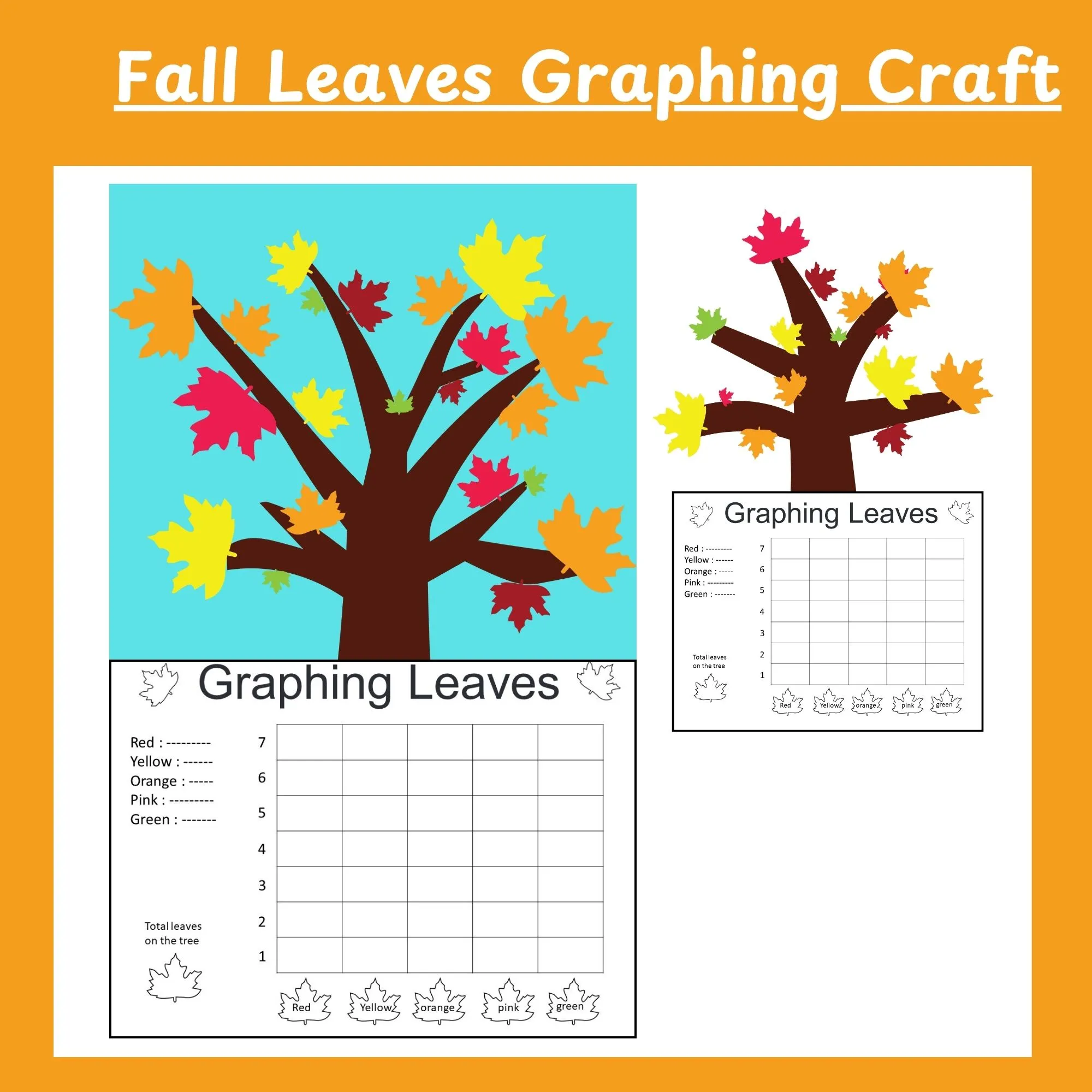 Fall Leaves Math Graphing Craft