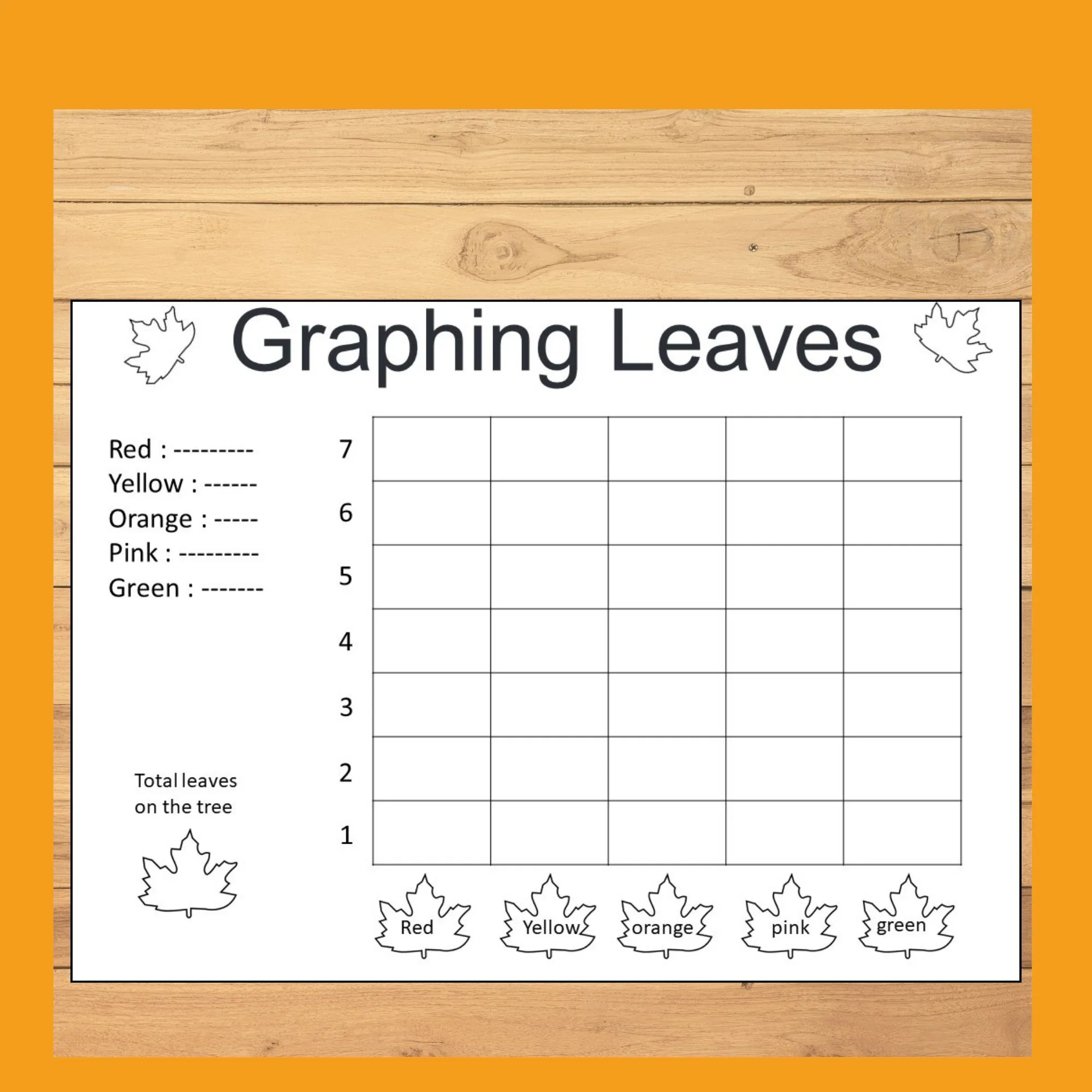 Fall Leaves Math Graphing Craft