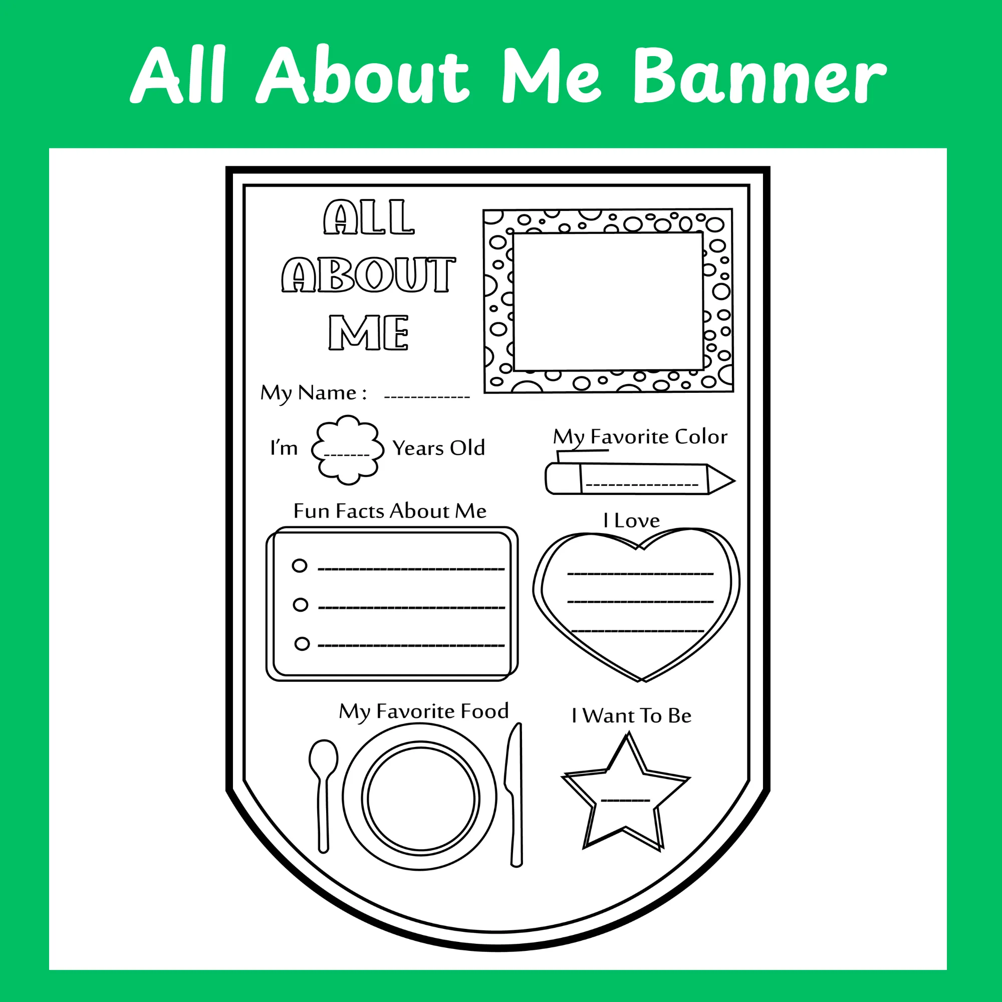 All About Me Banner