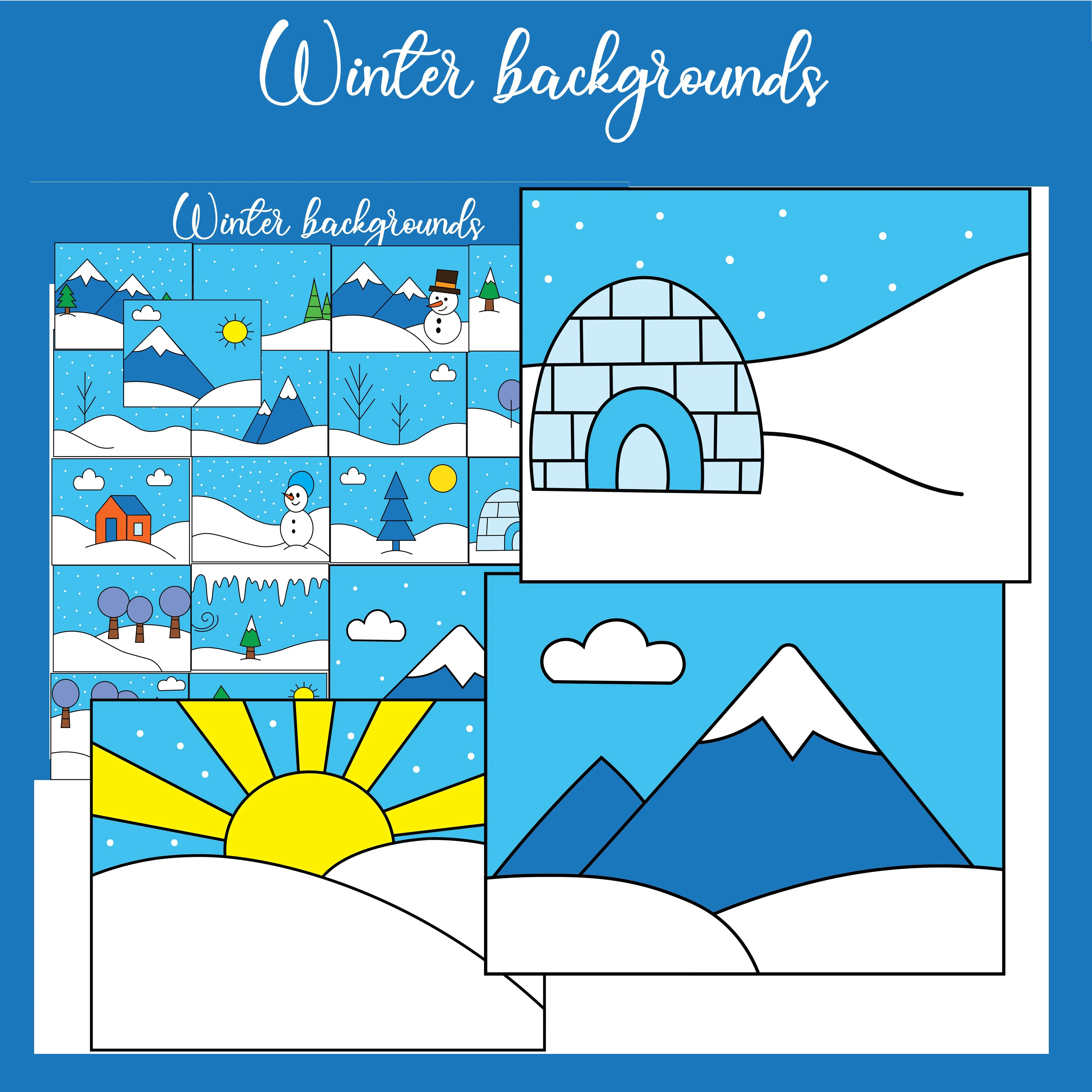 Free Simple Winter Background for Classroom and Educational Use
