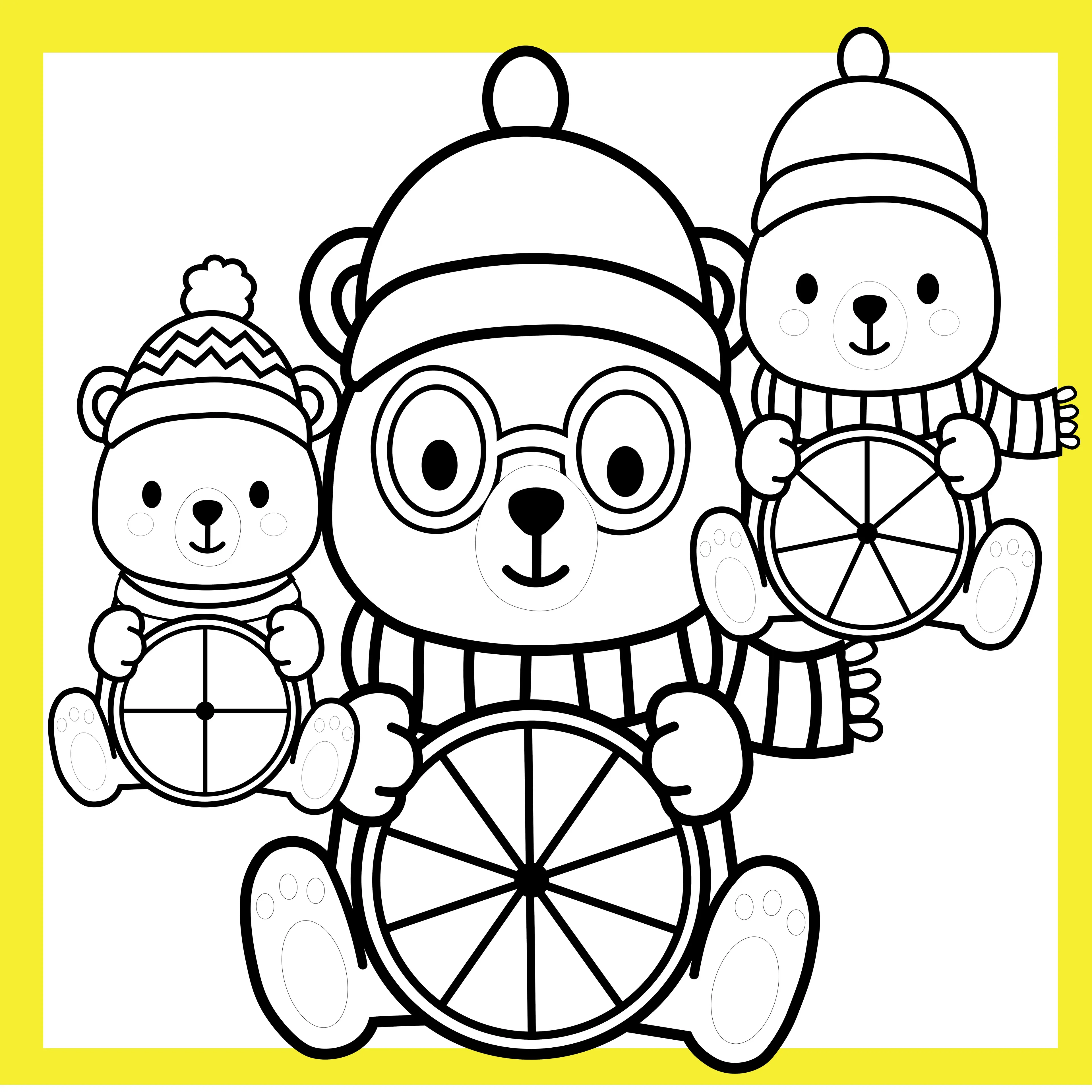 Polar Bear Spinner Clipart – Winter Math Spinners for Counting & Fractions