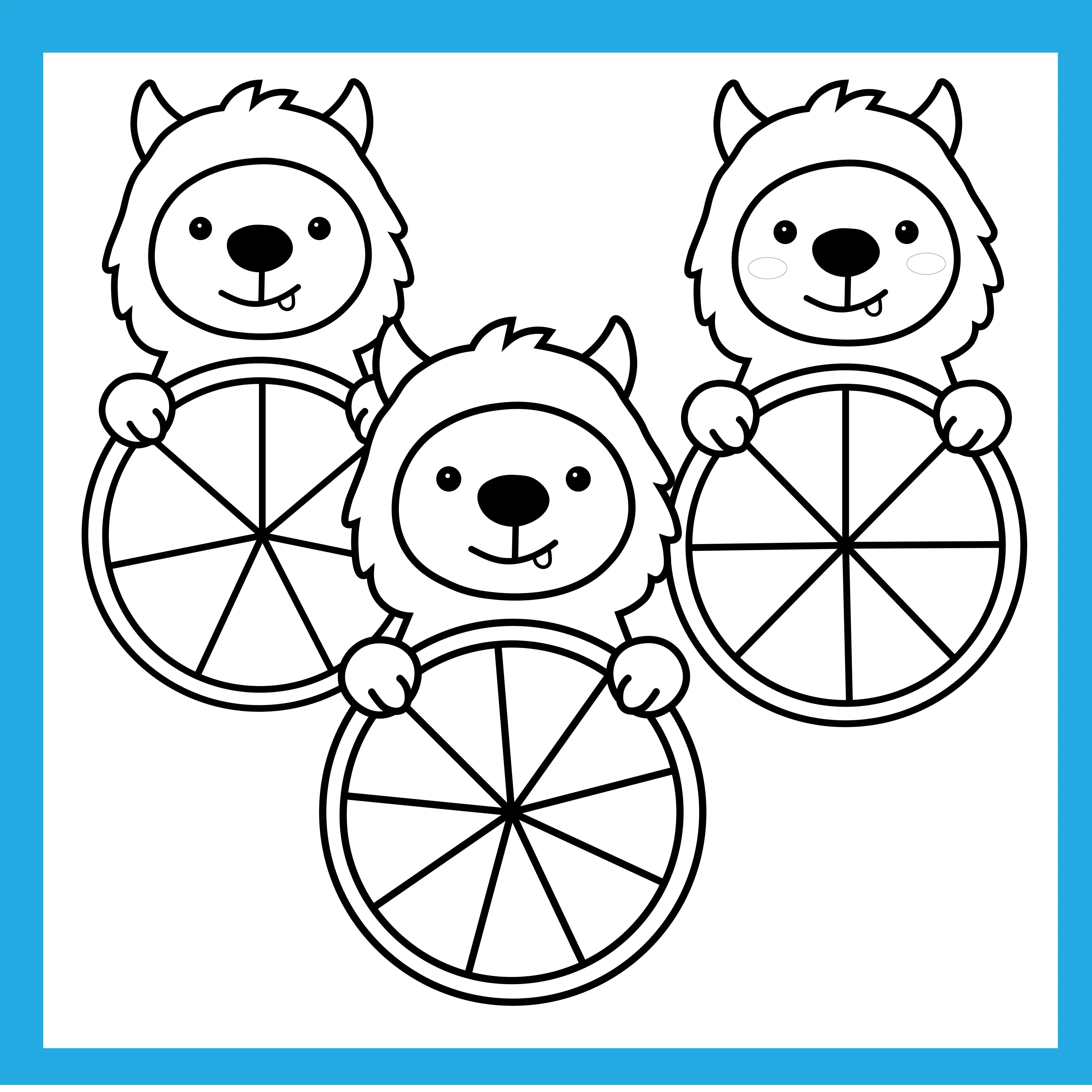 Yeti Spinner Clipart – Winter Math Spinners for Counting & Fractions