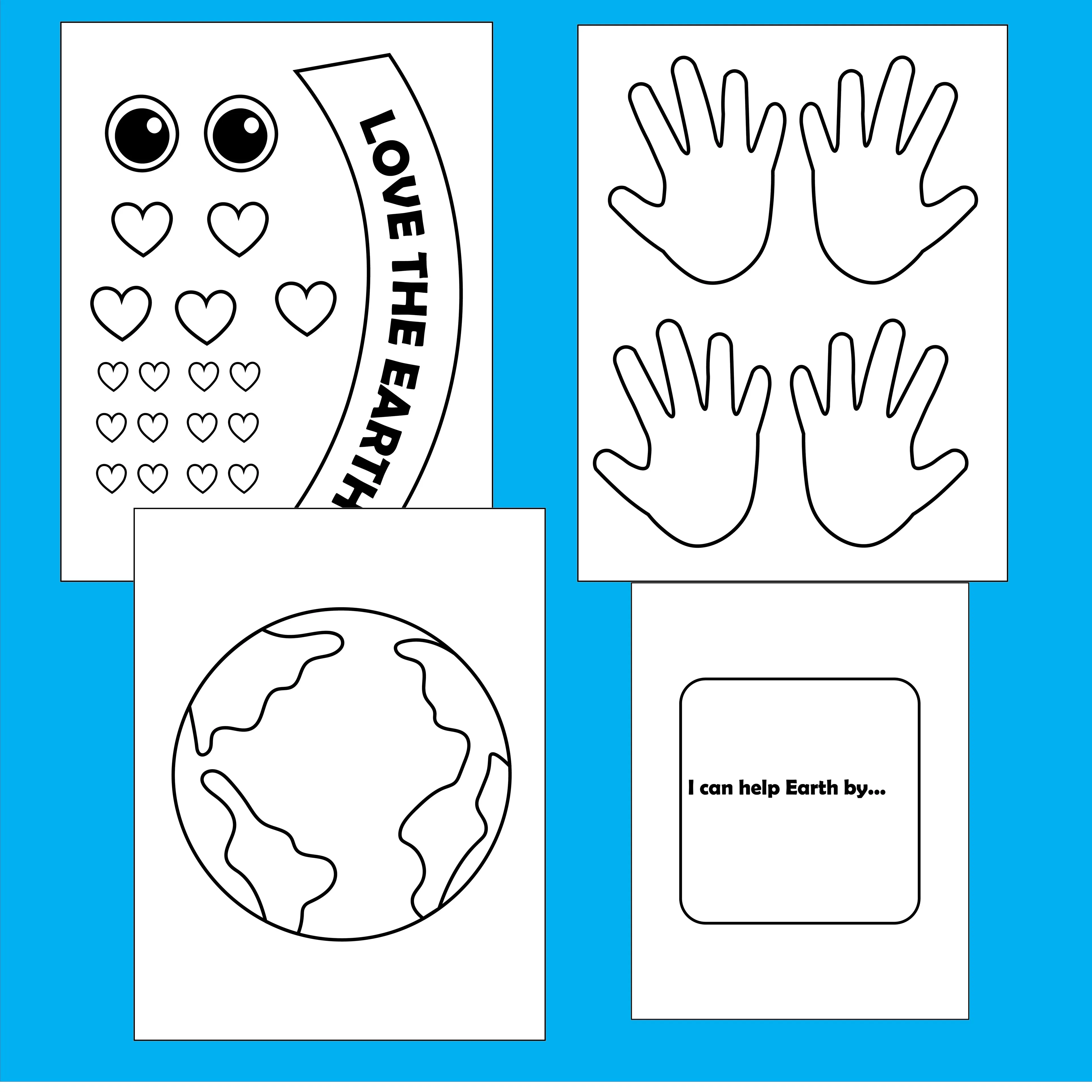 Earth Day Handprint Craft + Writing Prompt | “I Can Help the Earth” Activity